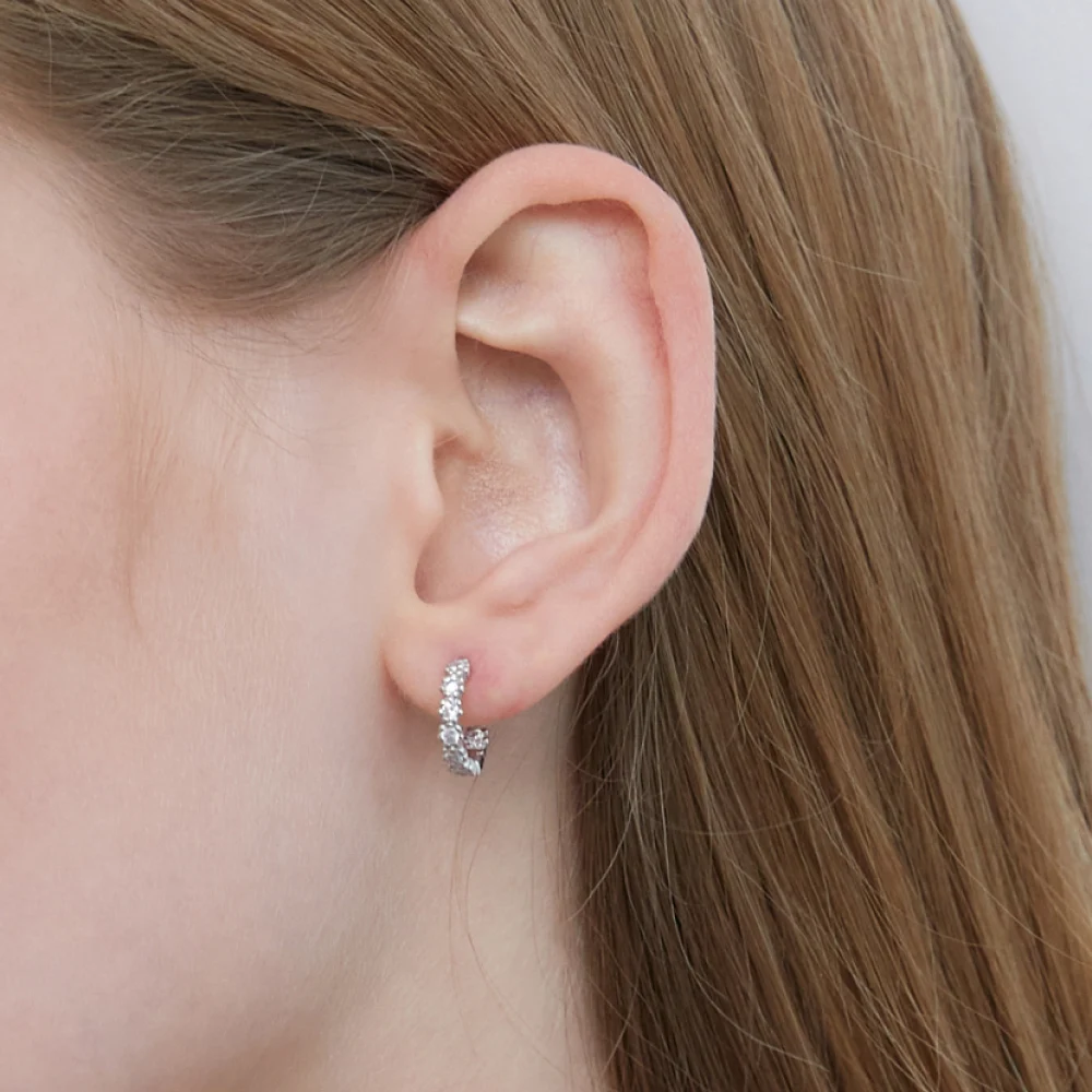 신세계인터넷면세점-바이이에르-earring-[실버925] 플라워 화이트 테니스 귀걸이 L (화이트)