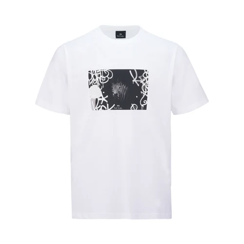 MENS REG FIT T SHIRT ZEBRA GRAFFITI_WHITE