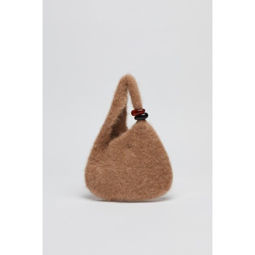 Mini formica knit bag(Smudge beige)