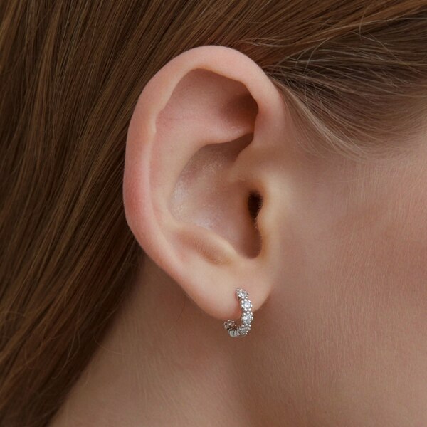 신세계인터넷면세점-바이이에르-earring-[실버925] 플라워 화이트 테니스 귀걸이 M (화이트)