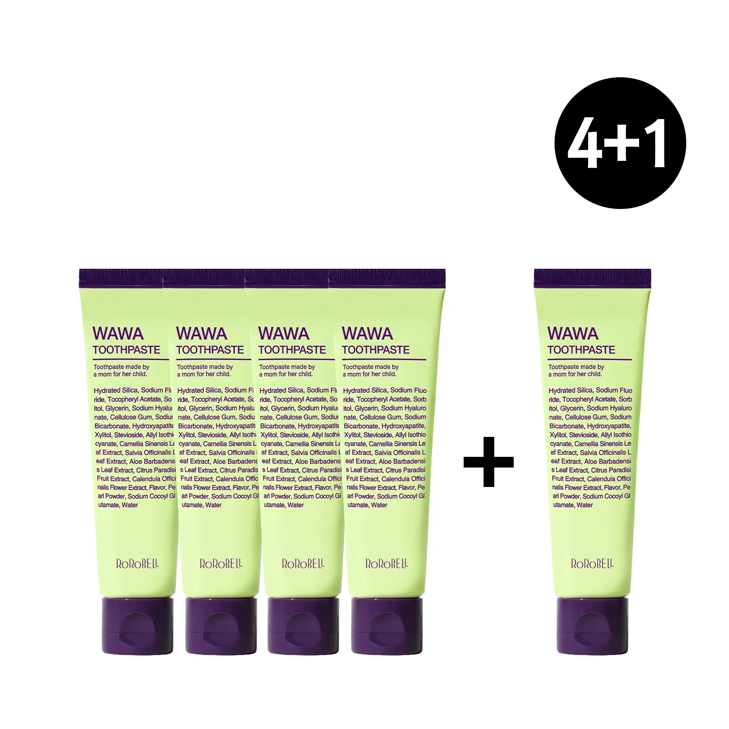 신세계인터넷면세점-로로벨-dental-와와 키즈 치약(천연청포도향) 4+1SET
