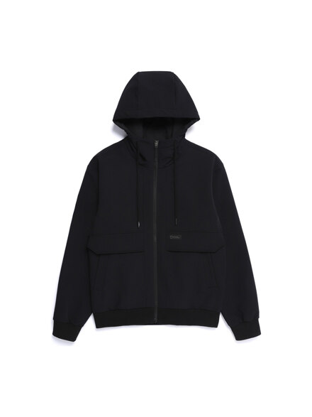 N254UFT050_099_100 Archelon Double Warm Fleece Woven Hooded Zip-Up