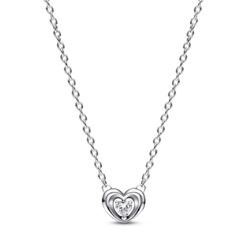 신세계인터넷면세점-판도라-necklace-래디언트 하트 & 플로팅 스톤 펜던트 콜리에 네크리스