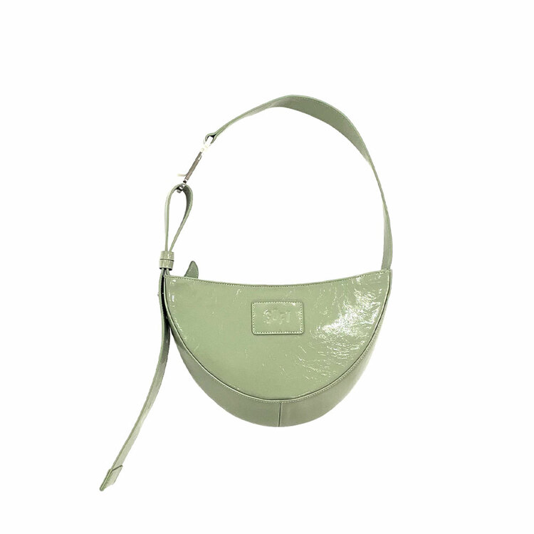 HALF MOON LEATHER BAG_GREEN