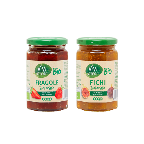 Viviverde Premium organic fig jam + strawberry jam