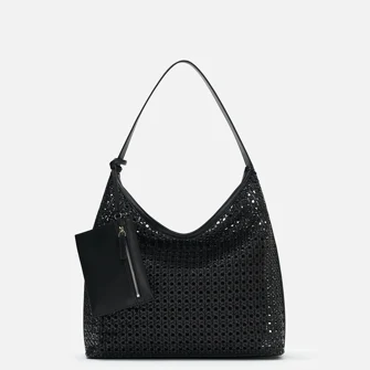 Pulpy hobo bag Mesh Black