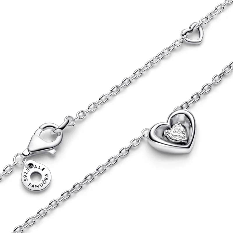 신세계인터넷면세점-판도라-necklace-래디언트 하트 & 플로팅 스톤 펜던트 콜리에 네크리스