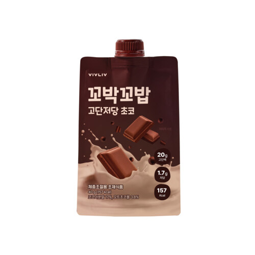 꼬박꼬밥 고단저당 쉐이크 초코 (40g*7개입)