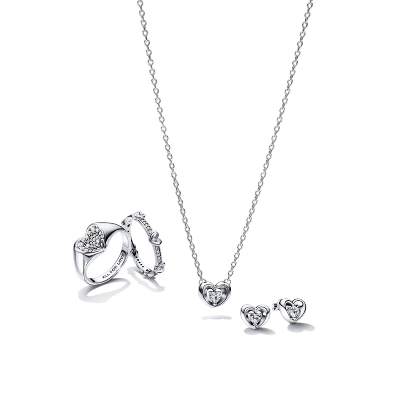 신세계인터넷면세점-판도라-necklace-래디언트 하트 & 플로팅 스톤 펜던트 콜리에 네크리스