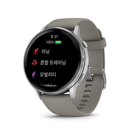 [베뉴4] 45mm, 웰니스 GPS (실버 그레이)