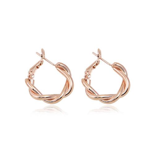 [孔升妍, 宇宙少女summer同款] #RoseGold/Mond Twisted Small Ring Earrings 耳饰
