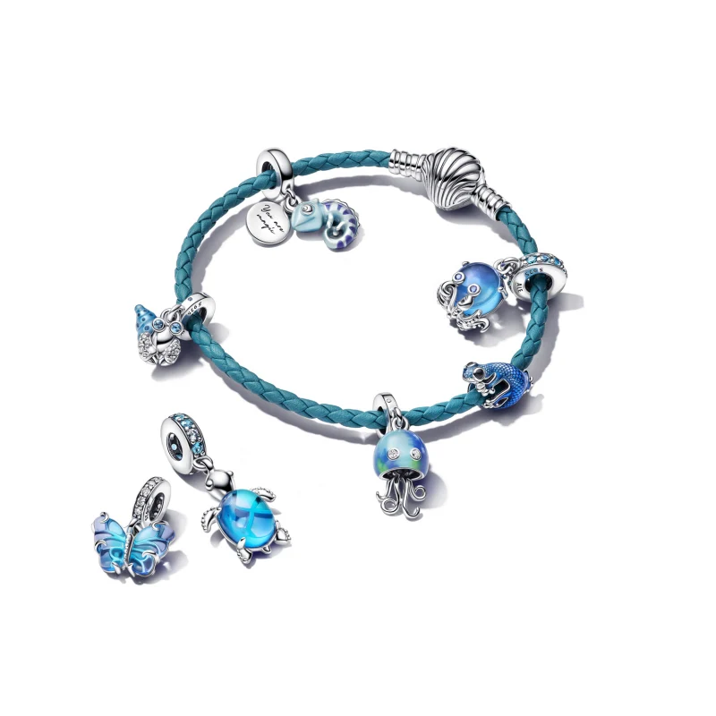 신세계인터넷면세점-판도라-bracelet-메탈릭 블루 게코 참