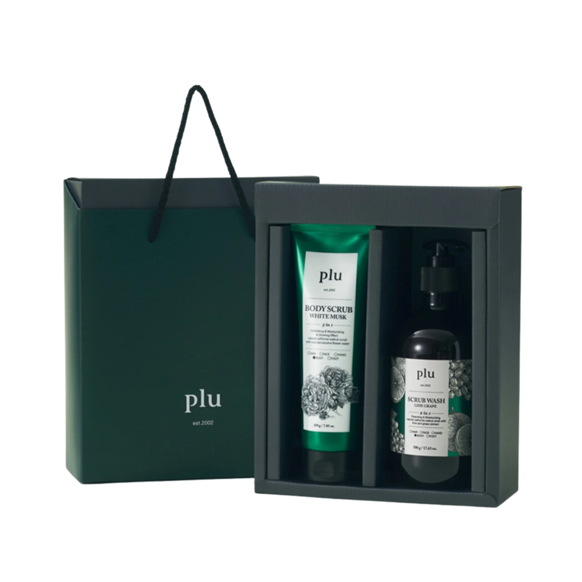 신세계인터넷면세점-플루-BodyCare-오리지널 바디 스크럽&워시 2종 선물세트