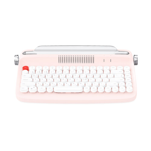 韩际新世界网上免税店-ACTTO-USB-[ACTTO] RETRO MINI BLUETOOTH KEYBOARD B303 键盘 粉色