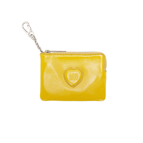 韩际新世界网上免税店-MARGE SHERWOOD-钱包-HEART ZIPPER WALLET_yellow glossy plain 钱包