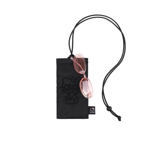 Lucky Hello Kitty Necklace Glasses Pouch Black