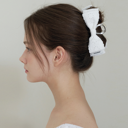 edel ribbon silver claw - white