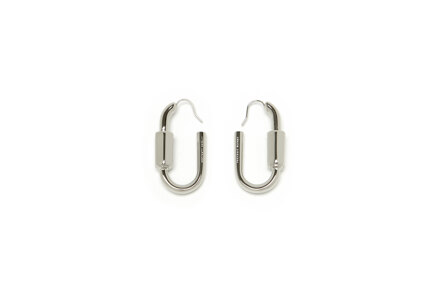 Summer Time Sadness Chain Hoop Earring Silver