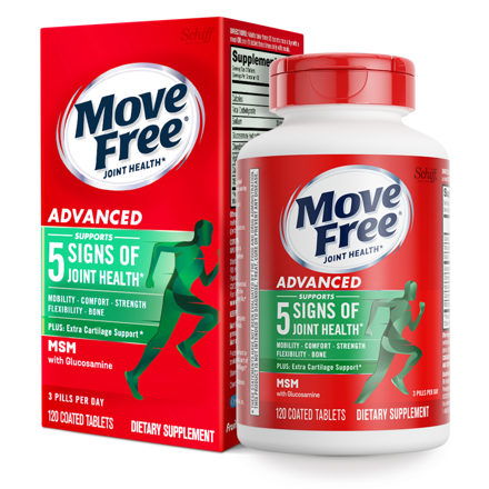 益节MOVE FREE氨糖软骨素绿标120粒
