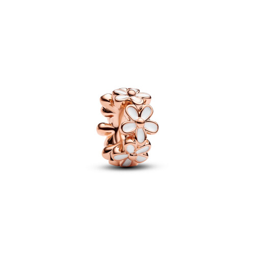 WHITE DAISY FLOWER SPACER CHARM