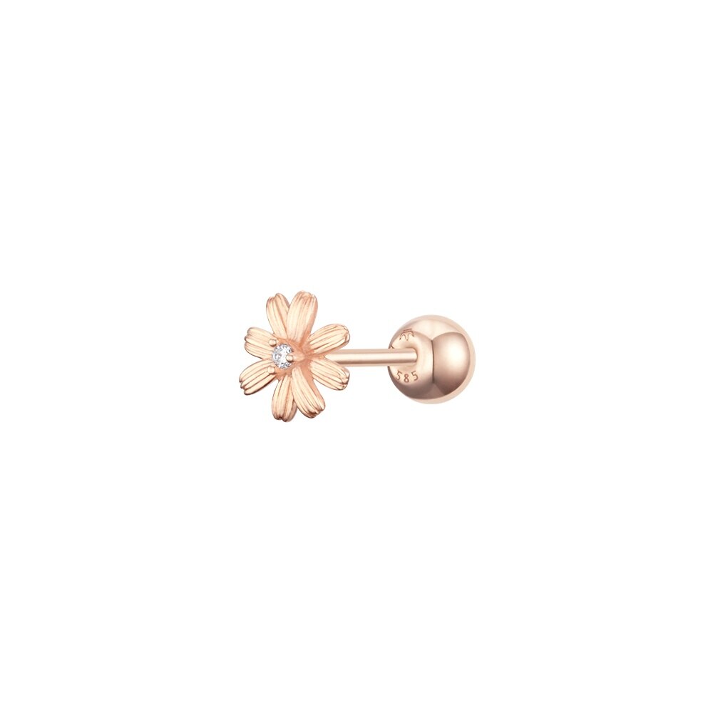 DAISLY 14K Rose Gold Single Piercing JJDAEQ5B3251R4P00 - DAISLY 14K玫瑰金单只耳钉