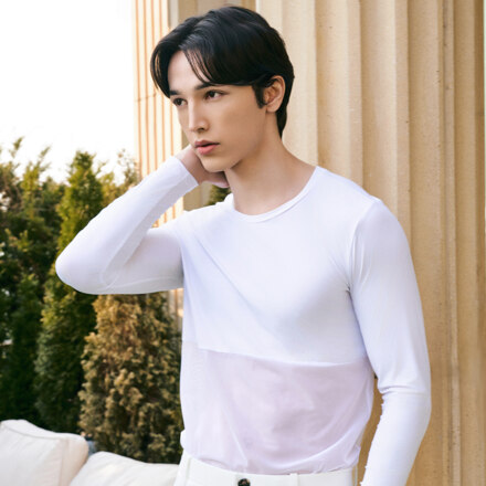 MEN'S HALF-MESH COOL INNERWEAR WHITE