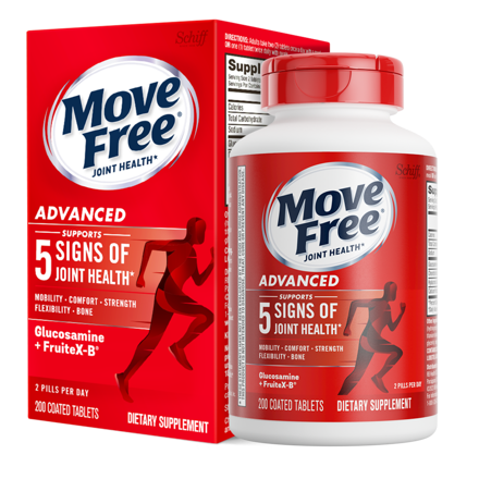 益节MOVE FREE氨糖软骨素红瓶200粒