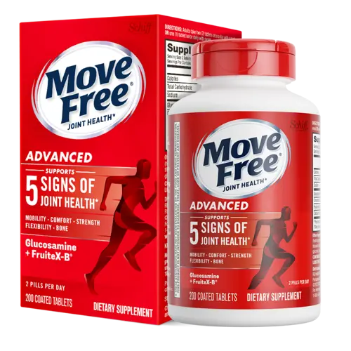 益节MOVE FREE氨糖软骨素红瓶200粒