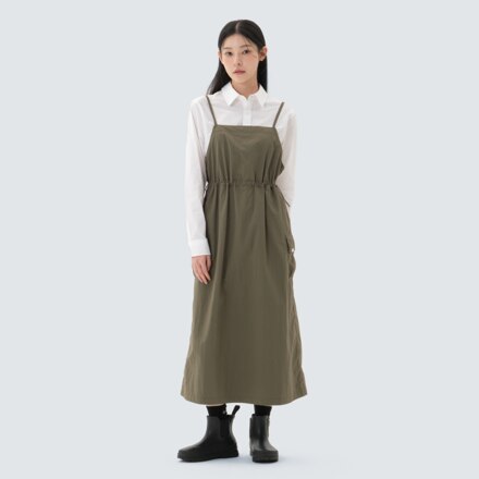 Taslan Sleeveless Dress Khaki