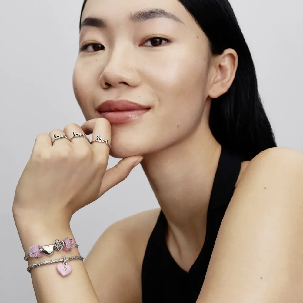 신세계인터넷면세점-판도라-bracelet-핑크 무라노 글래스 러브 큐브 참