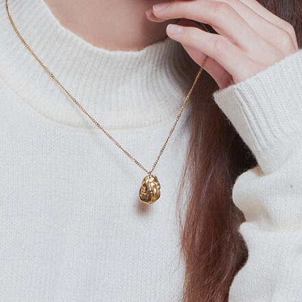 surgical molten drop-necklace (gold)