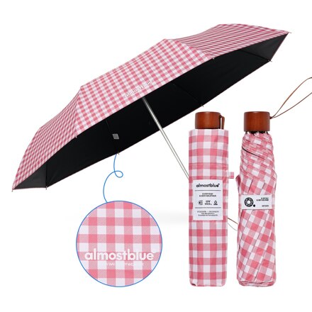 CHECK UMBRELLA & PARASOL / DAILY CHECK PINK 晴雨伞/遮阳伞
