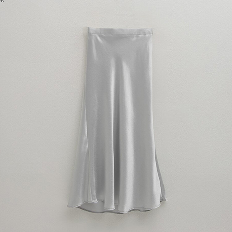 韩际新世界网上免税店-ATELIER NAIN-服饰-(SK-4808)Satin hool back banding skirt Silver FREE