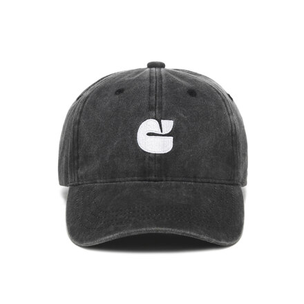 New Logo Washed Cap Black