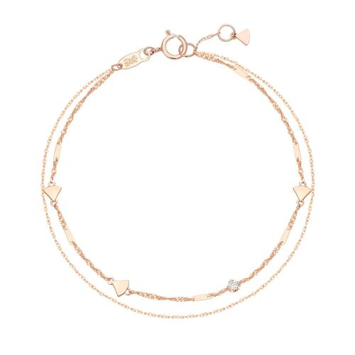 MOSAIQUE 14K Rose Gold Bracelet JJMSBQ5B8268R47S0 14K玫瑰金手链