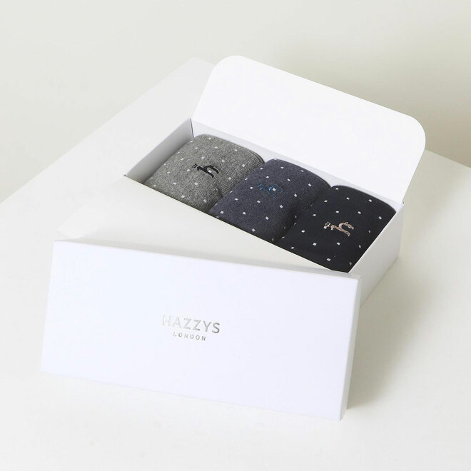 HJSS5E002N2 Dot Patterned Long Socks 3-Piece Set 长袜三件套