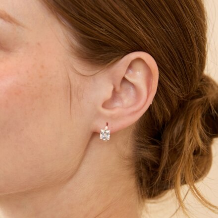 [silver 925] Square Stone Earring