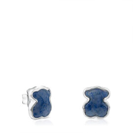TOUS Silver New Color Earrings with Quartz with Dumortierite