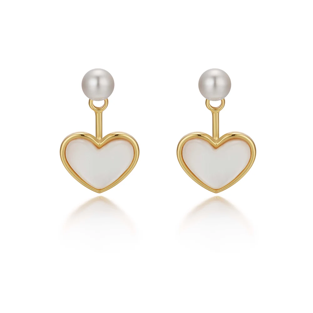 신세계인터넷면세점-타티아나-earring-골드/오로라 하트 진주 이어자켓 귀걸이