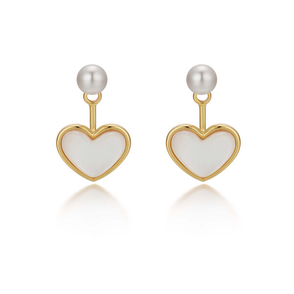 신세계인터넷면세점-타티아나-earring-골드/오로라 하트 진주 이어자켓 귀걸이