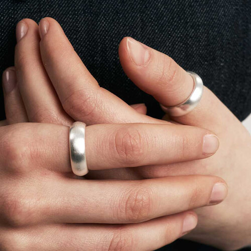 [엔시티드림 천러 착용] matte texture ring : White