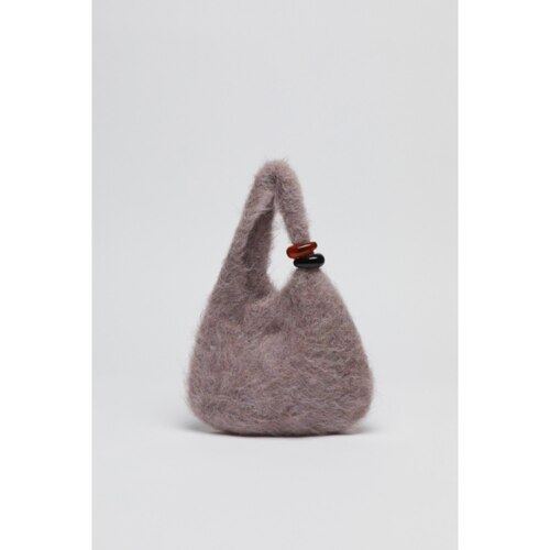 Mini formica knit bag(Smudge pink)