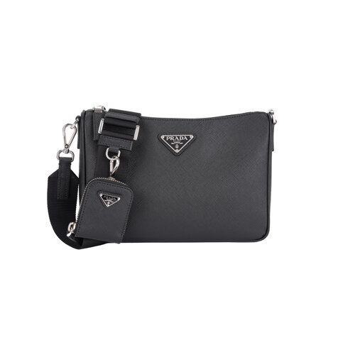 SAFFIANO-LEATHER SHOULDER BAG