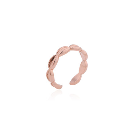 [한채아 착용] #Rose Gold/쉘 웨이브 오픈 반지