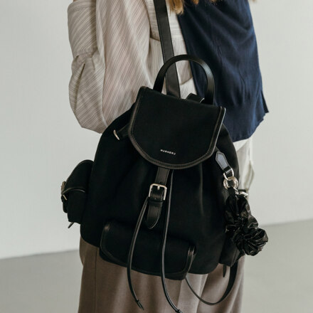 BAILEY Canvas Backpack #Black