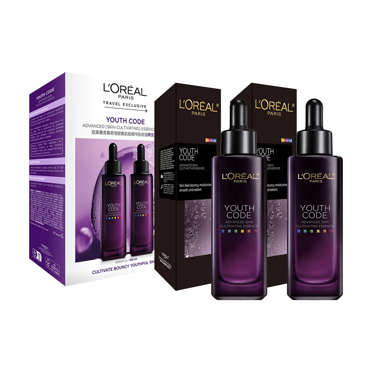 신세계인터넷면세점-로레알 파리-FacialCare-유스 코드 어드밴스드 스킨 컬 듀오 100ML*2