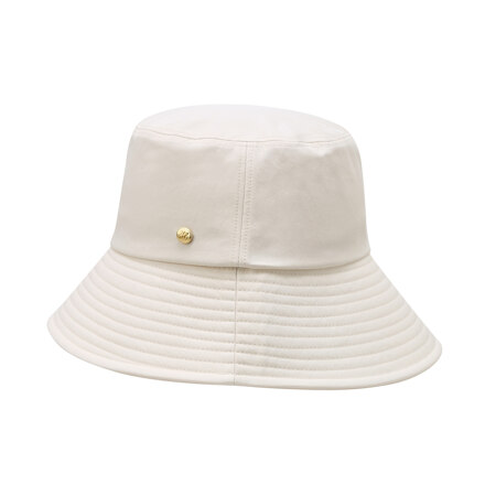 Ivory Logo Cotton Blend Bucket Hat 象牙色Logo装饰渔夫帽