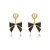 신세계인터넷면세점-타티아나-earring-골드/블랙 파티 리본 이어자켓 귀걸이