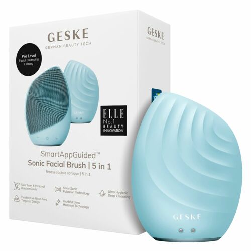韩际新世界网上免税店-GESKE--GESKE Sonic Facial Brush 5 in 1_Turquoise