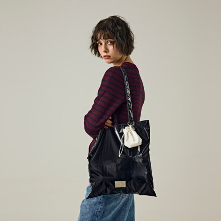 SYMBOL GLOSSY ECO BAG[BLACK]